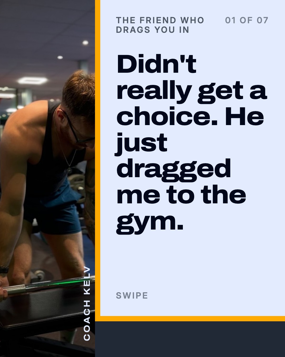 The friend who drags you in, slide 1